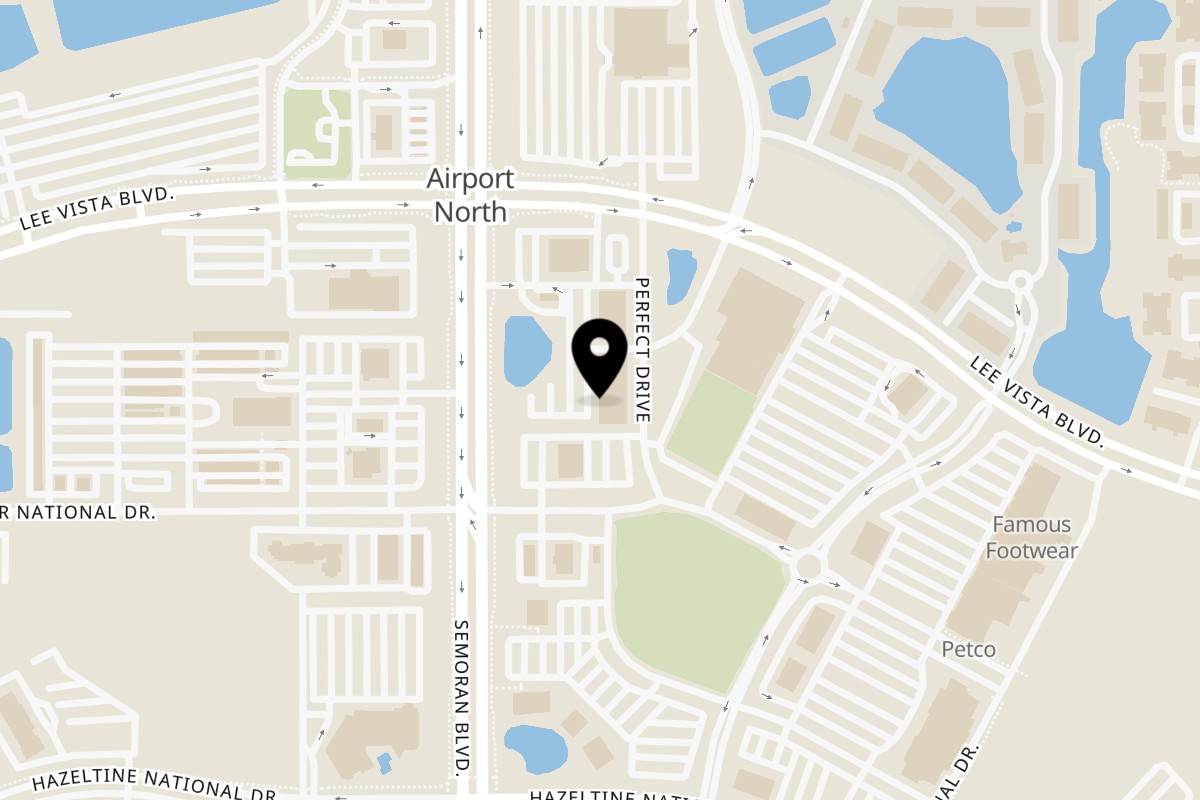 Map showing the location of Philly Shack Orlando on 6651 S Semoran Blvd #108 in Orlando