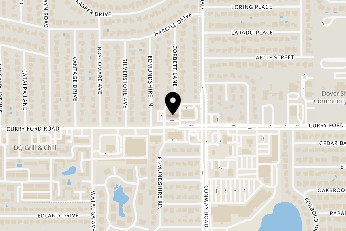 Map showing the location of Philly Shack Curry Ford on 4205 Curry Ford Rd Ste B in Orlando
